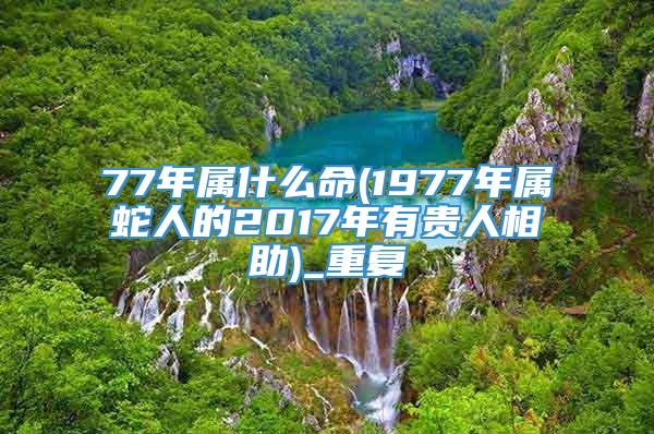 77年属什么命(1977年属蛇人的2017年有贵人相助)_重复