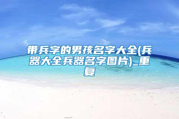 带兵字的男孩名字大全(兵器大全兵器名字图片)_重复