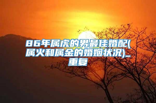 86年属虎的男最佳婚配(属火和属金的婚姻状况)_重复