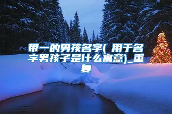 带一的男孩名字(炟用于名字男孩子是什么寓意)_重复