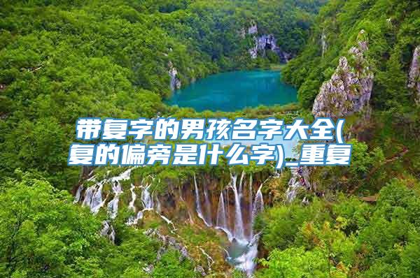 带复字的男孩名字大全(复的偏旁是什么字)_重复