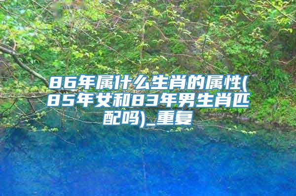 86年属什么生肖的属性(85年女和83年男生肖匹配吗)_重复