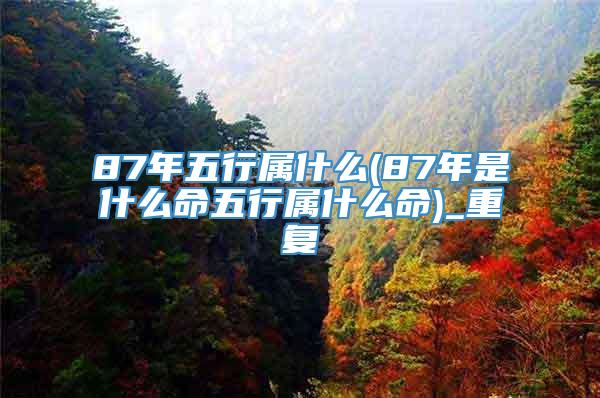 87年五行属什么(87年是什么命五行属什么命)_重复