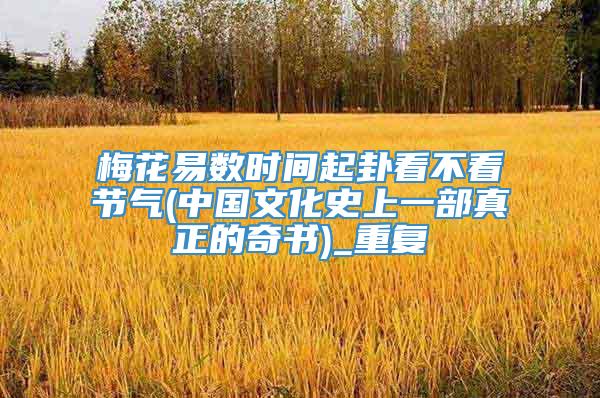 梅花易数时间起卦看不看节气(中国文化史上一部真正的奇书)_重复