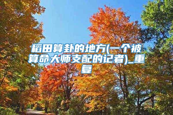 稻田算卦的地方(一个被算命大师支配的记者)_重复