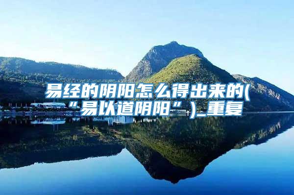 易经的阴阳怎么得出来的(“易以道阴阳”)_重复
