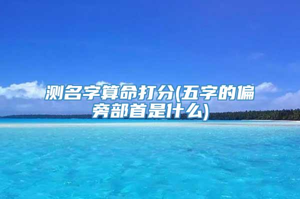 测名字算命打分(五字的偏旁部首是什么)