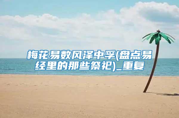 梅花易数风泽中孚(盘点易经里的那些祭祀)_重复
