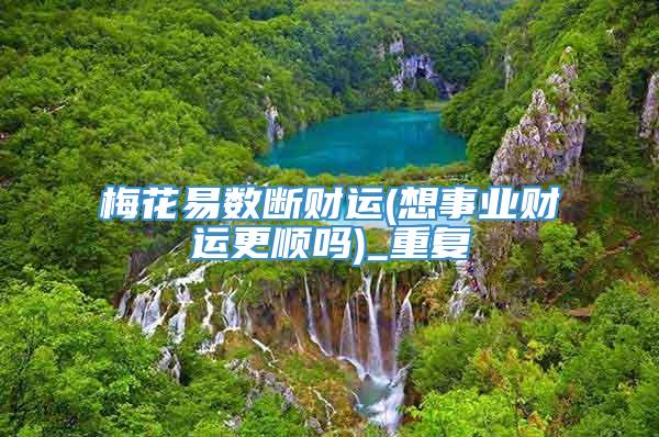 梅花易数断财运(想事业财运更顺吗)_重复