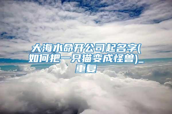 大海水命开公司起名字(如何把一只猫变成怪兽)_重复