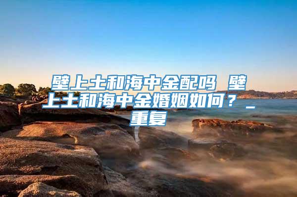 壁上土和海中金配吗 壁上土和海中金婚姻如何？_重复