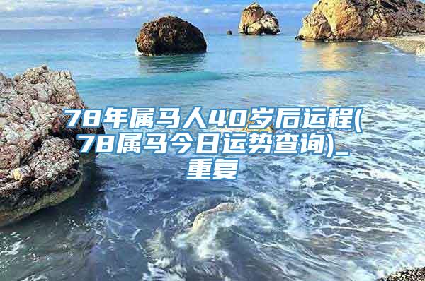 78年属马人40岁后运程(78属马今日运势查询)_重复