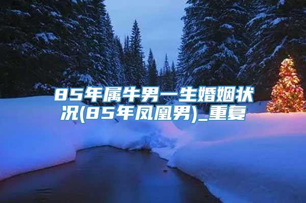 85年属牛男一生婚姻状况(85年凤凰男)_重复