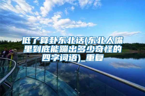 低了算卦东北话(东北人嘴里到底能蹦出多少奇怪的四字词语)_重复