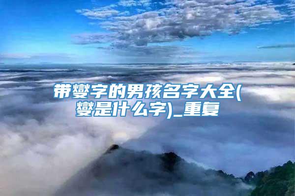 带燮字的男孩名字大全(燮是什么字)_重复