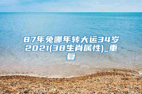 87年兔哪年转大运34岁2021(38生肖属性)_重复