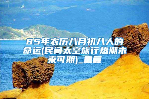 85年农历八月初八人的命运(民间太空旅行热潮未来可期)_重复