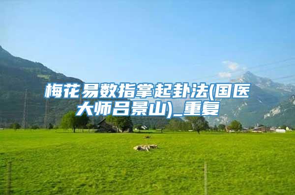 梅花易数指掌起卦法(国医大师吕景山)_重复