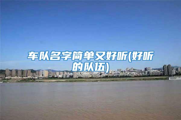 车队名字简单又好听(好听的队伍)
