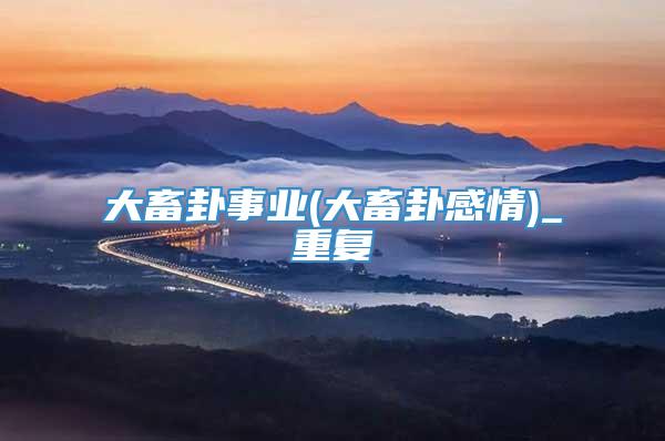 大畜卦事业(大畜卦感情)_重复