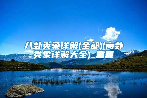 八卦类象详解(全部)(离卦类象详解大全)_重复