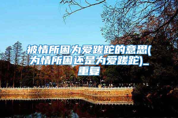 被情所困为爱蹉跎的意思(为情所困还是为爱蹉跎)_重复