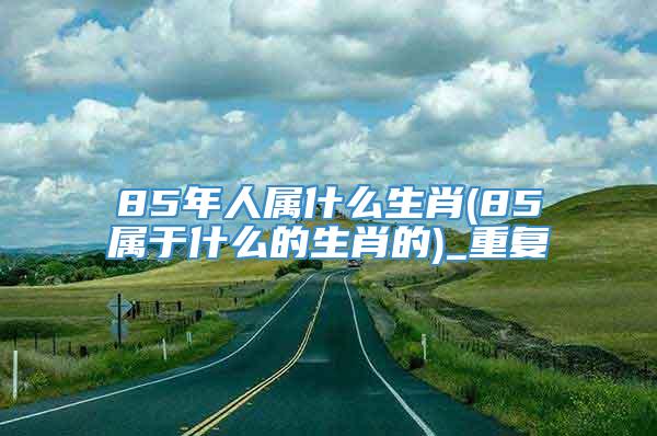 85年人属什么生肖(85属于什么的生肖的)_重复