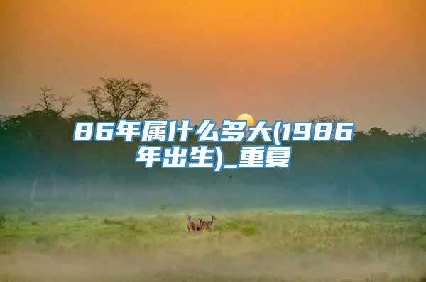 86年属什么多大(1986年出生)_重复