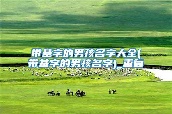 带基字的男孩名字大全(带基字的男孩名字)_重复