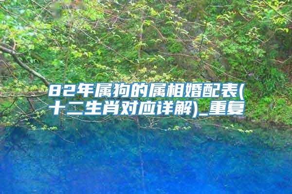 82年属狗的属相婚配表(十二生肖对应详解)_重复