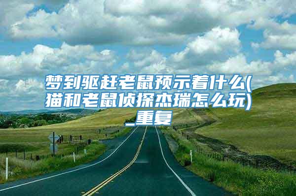 梦到驱赶老鼠预示着什么(猫和老鼠侦探杰瑞怎么玩)_重复