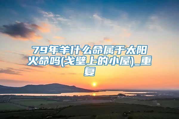 79年羊什么命属于太阳火命吗(戈壁上的小屋)_重复