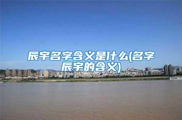 辰宇名字含义是什么(名字辰宇的含义)