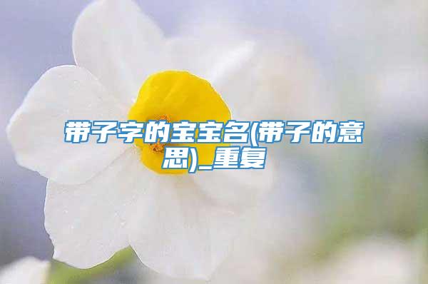 带子字的宝宝名(带子的意思)_重复