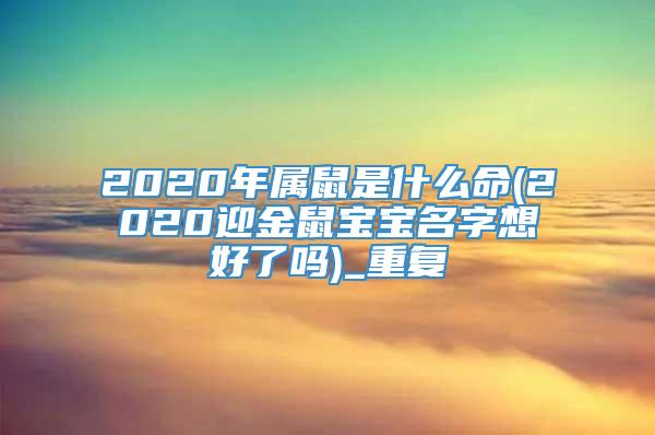 2020年属鼠是什么命(2020迎金鼠宝宝名字想好了吗)_重复