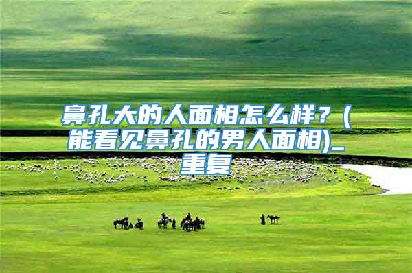 鼻孔大的人面相怎么样？(能看见鼻孔的男人面相)_重复