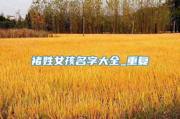 褚姓女孩名字大全_重复