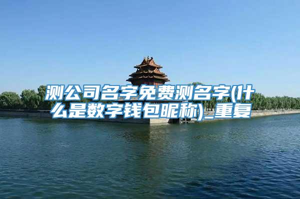 测公司名字免费测名字(什么是数字钱包昵称)_重复