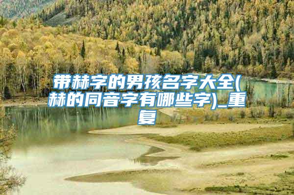 带赫字的男孩名字大全(赫的同音字有哪些字)_重复