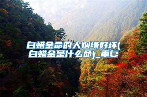 白蜡金命的人姻缘好坏(白蜡金是什么命)_重复