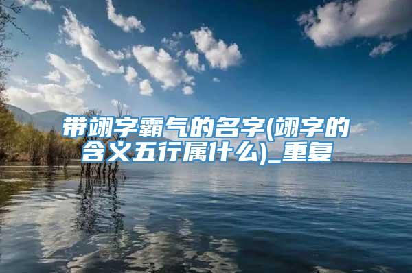 带翊字霸气的名字(翊字的含义五行属什么)_重复