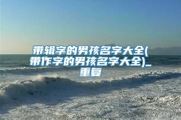 带辑字的男孩名字大全(带作字的男孩名字大全)_重复