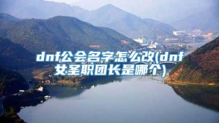 dnf公会名字怎么改(dnf女圣职团长是哪个)