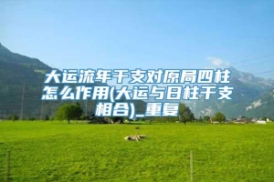 大运流年干支对原局四柱怎么作用(大运与日柱干支相合)_重复