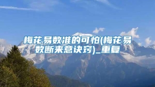梅花易数准的可怕(梅花易数断来意诀窍)_重复