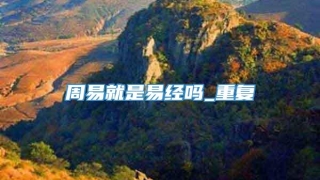 周易就是易经吗_重复