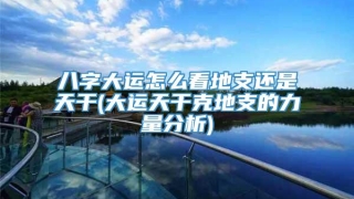 八字大运怎么看地支还是天干(大运天干克地支的力量分析)