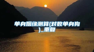 单身姻缘测算(对数单身狗)_重复