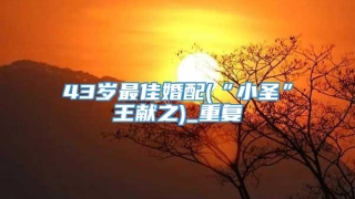 43岁最佳婚配(“小圣”王献之)_重复