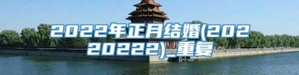 2022年正月结婚(20220222)_重复